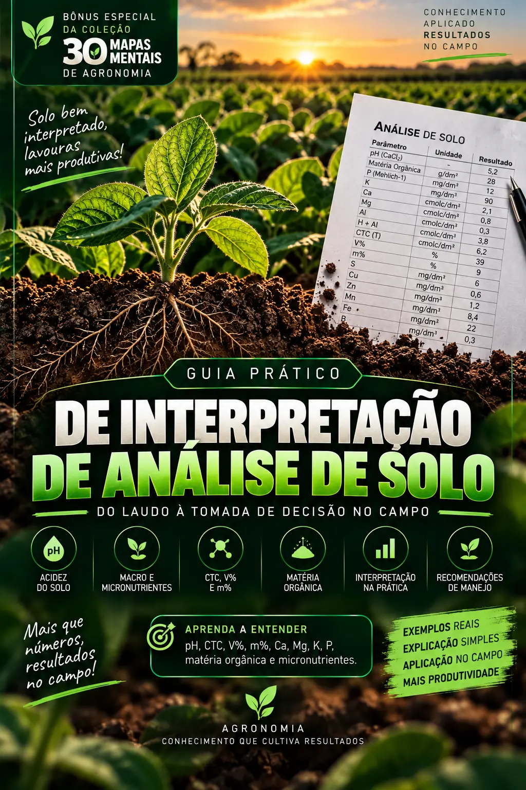 Capa do Guia Prático de Interpretação de Análise de Solo