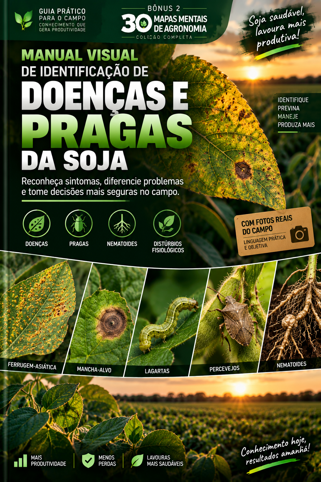 Capa do Manual Visual de Doenças e Pragas da Soja